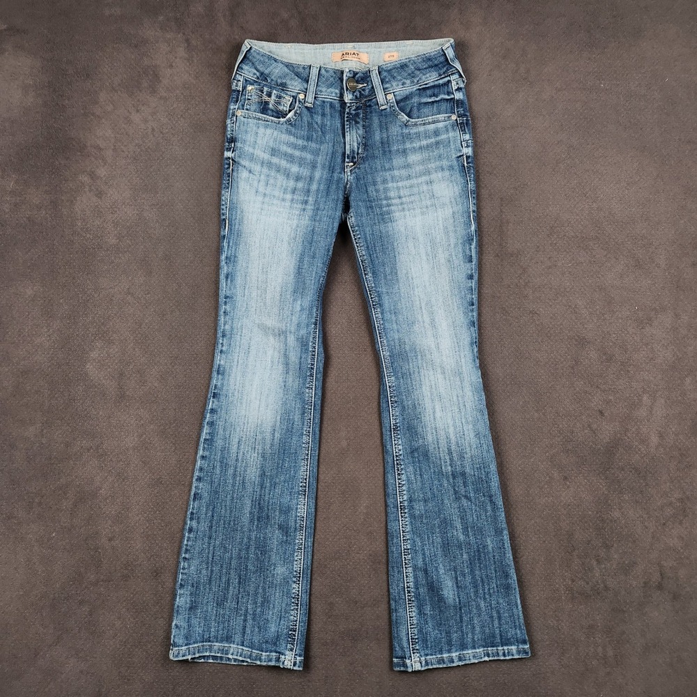 Ariat Perfect Rise Annie Boot Cut Jeans Womens 27S Blue Medium Wash 10048269